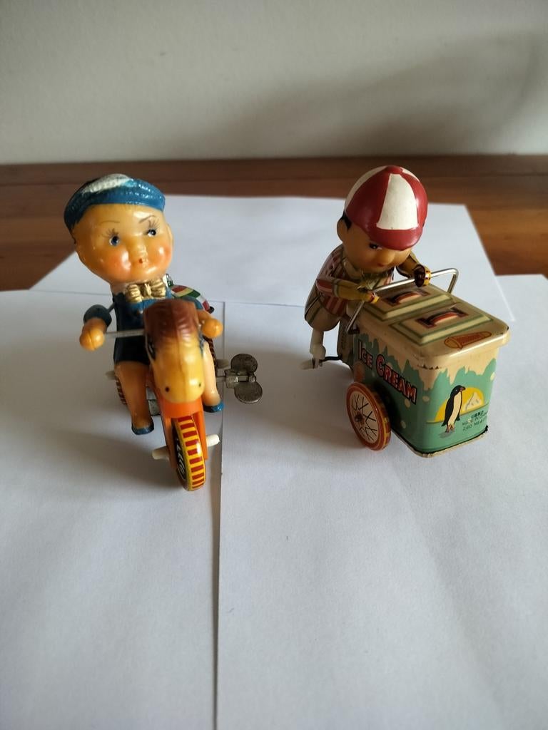 Vintage blikken speelgoed set, Ophalen of Verzenden, Gebruikt, Figuurtje