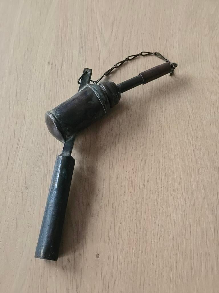 Zeldzame antieke industriële koperen aansteker €39, Ophalen of Verzenden, Koper