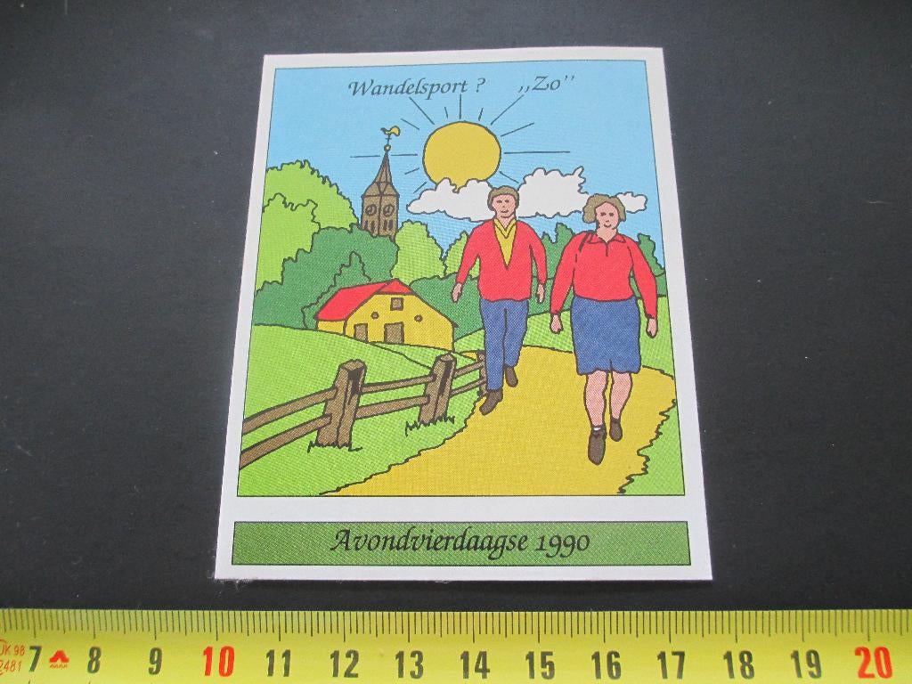 sticker Wandelsport Zo Avondvierdaagse 1990, Ophalen, Zo goed als nieuw