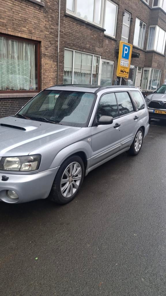 Subaru Forester 2.0 XT AUT 2003 Grijs, 1800 kg, Zwart, 4 cilinders, Leder en Stof