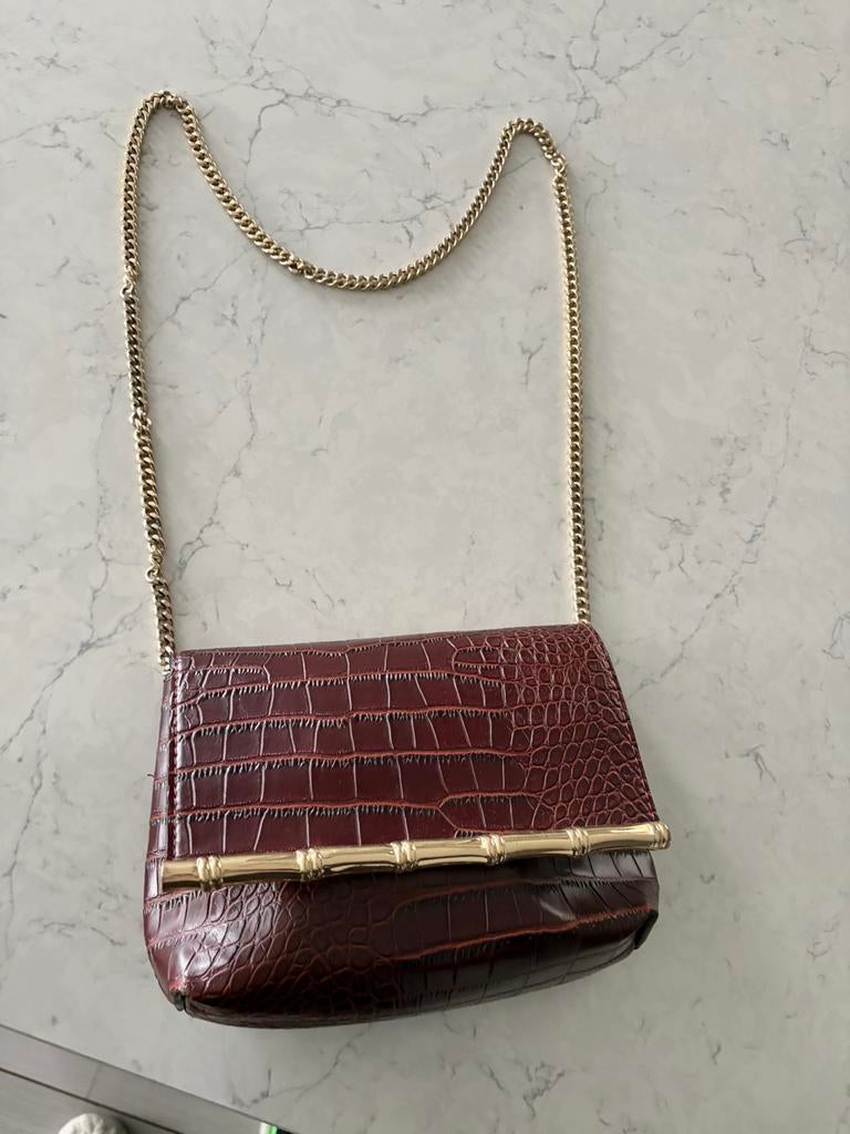 ZARA Tas, Ophalen of Verzenden, Zo goed als nieuw, Bruin, Schoudertasje