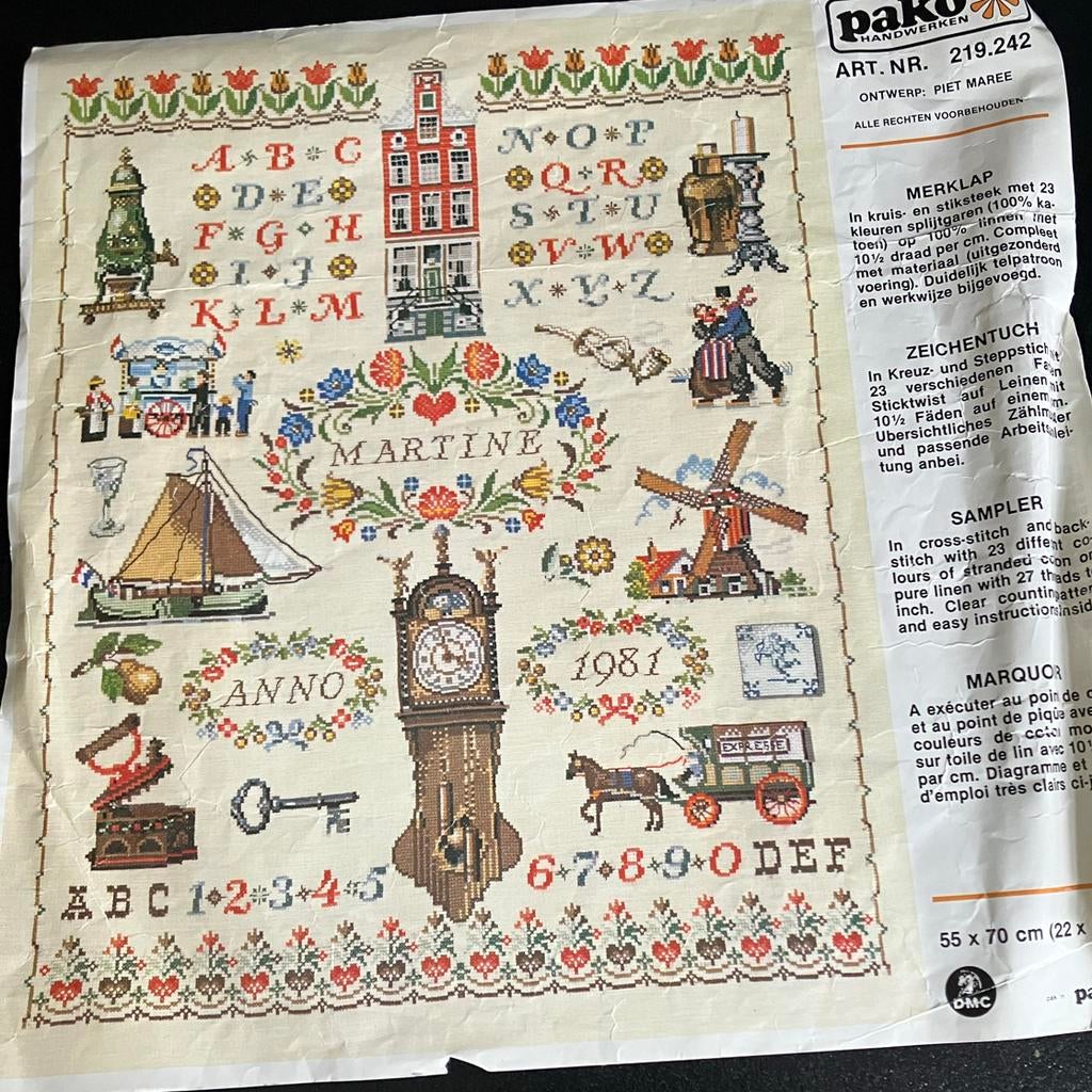 Borduurpatroon met restgaren Pako 219.242, Ophalen of Verzenden, Gebruikt, Handborduren, Patroon