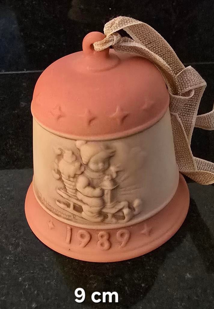Goebel MJ Hummel porseleinen kerstklok, 1989, Ophalen of Verzenden, Zo goed als nieuw, Hummel