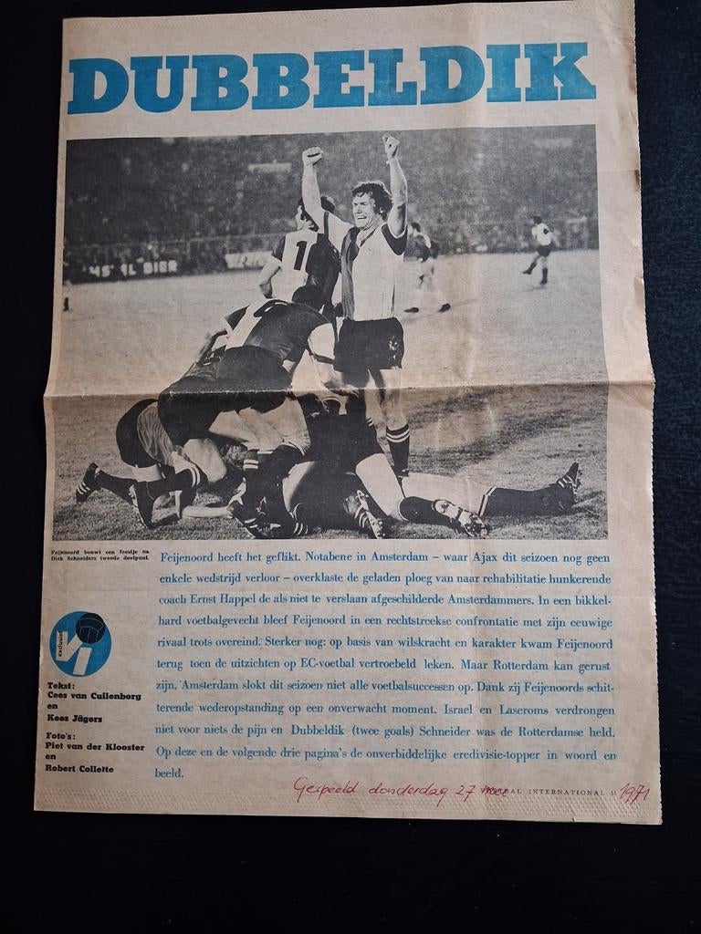 Feyenoord wedstrijdverslagen / knipsels., Ophalen of Verzenden, Gebruikt, Feyenoord