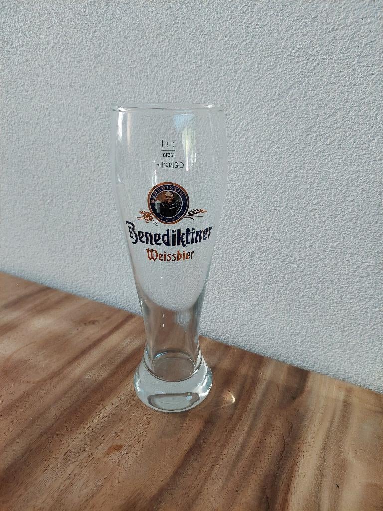 Benediktiner weissbier 0,5 liter glas, Ophalen of Verzenden, Zo goed als nieuw, Glas of Glazen, Overige merken