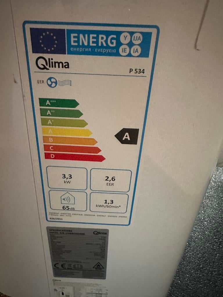 Qlima Airco - Koelen & Verwarmen, Gebruikt, Minder dan 60 m³, 3 snelheden of meer, Ophalen of Verzenden