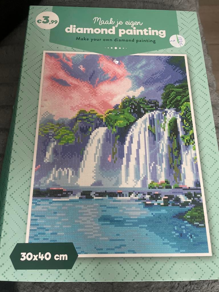 Papegaaien bij waterval | Diamond Painting - Happy Painting
