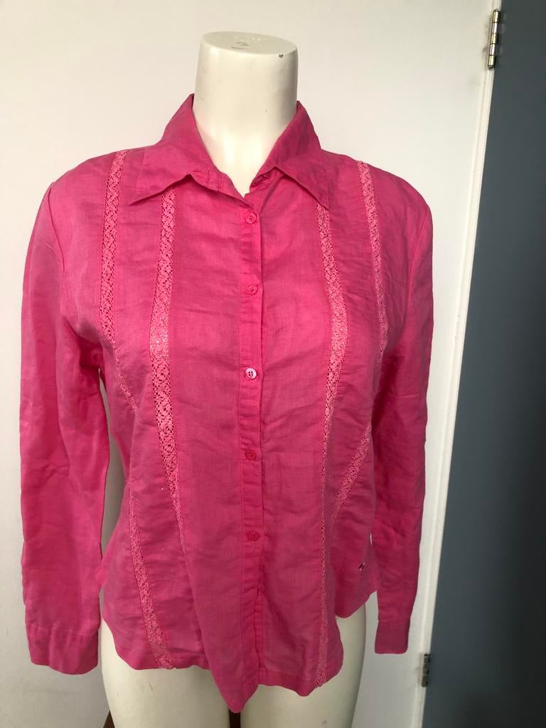 Falino woman roze kant kanten linnen blouse 40, Kleding | Dames, Maat 38/40 (M), Ophalen of Verzenden, Zo goed als nieuw, X