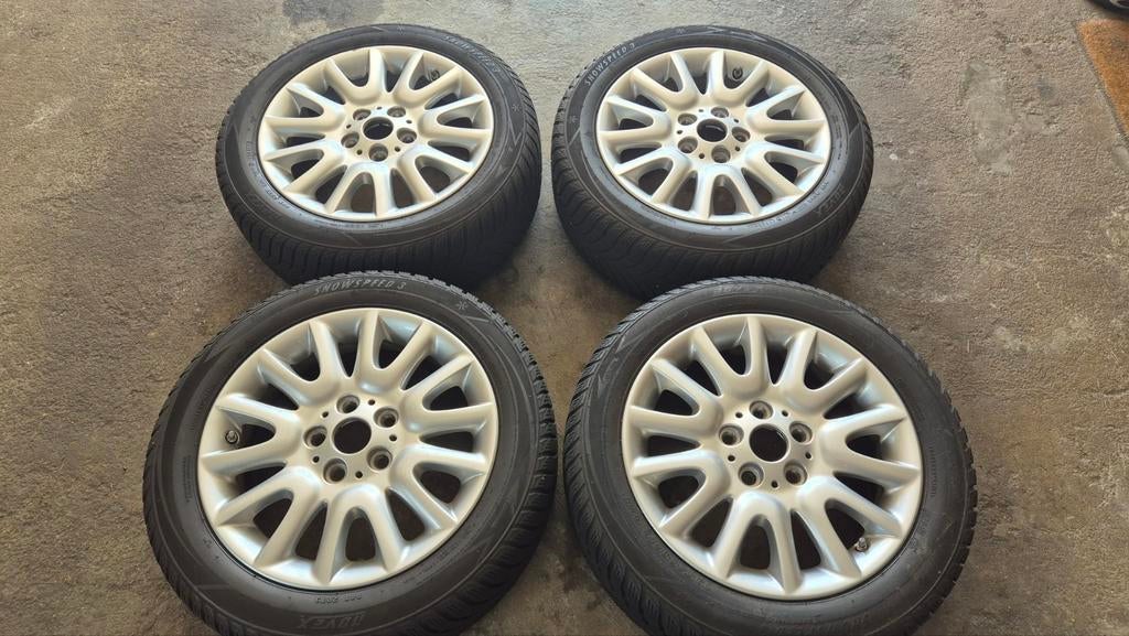 MINI Cooper lichtmetalen wielenset, Ophalen, Gebruikt, 16 inch, Banden en Velgen