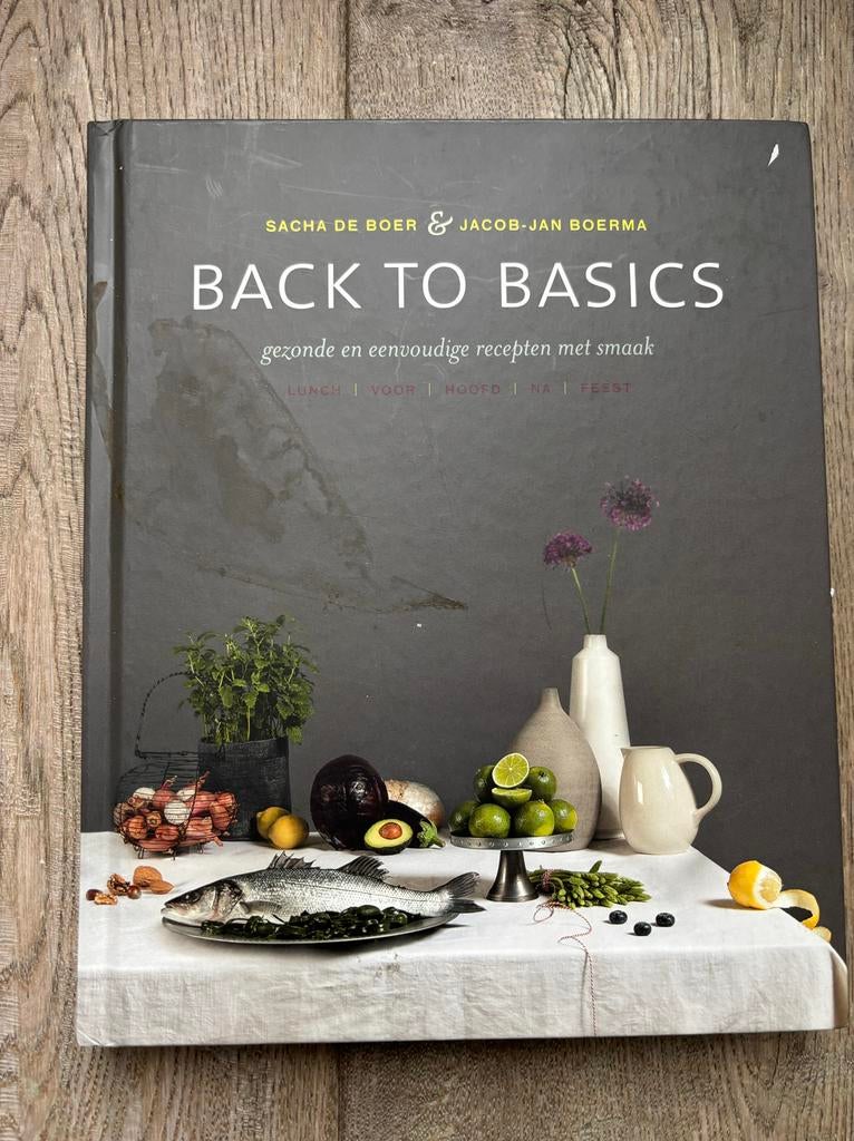 Back to Basics - Sacha de Boer & Jacob-Jan Boerma, Voorgerechten en Soepen, Ophalen of Verzenden, Zo goed als nieuw, Gezond koken