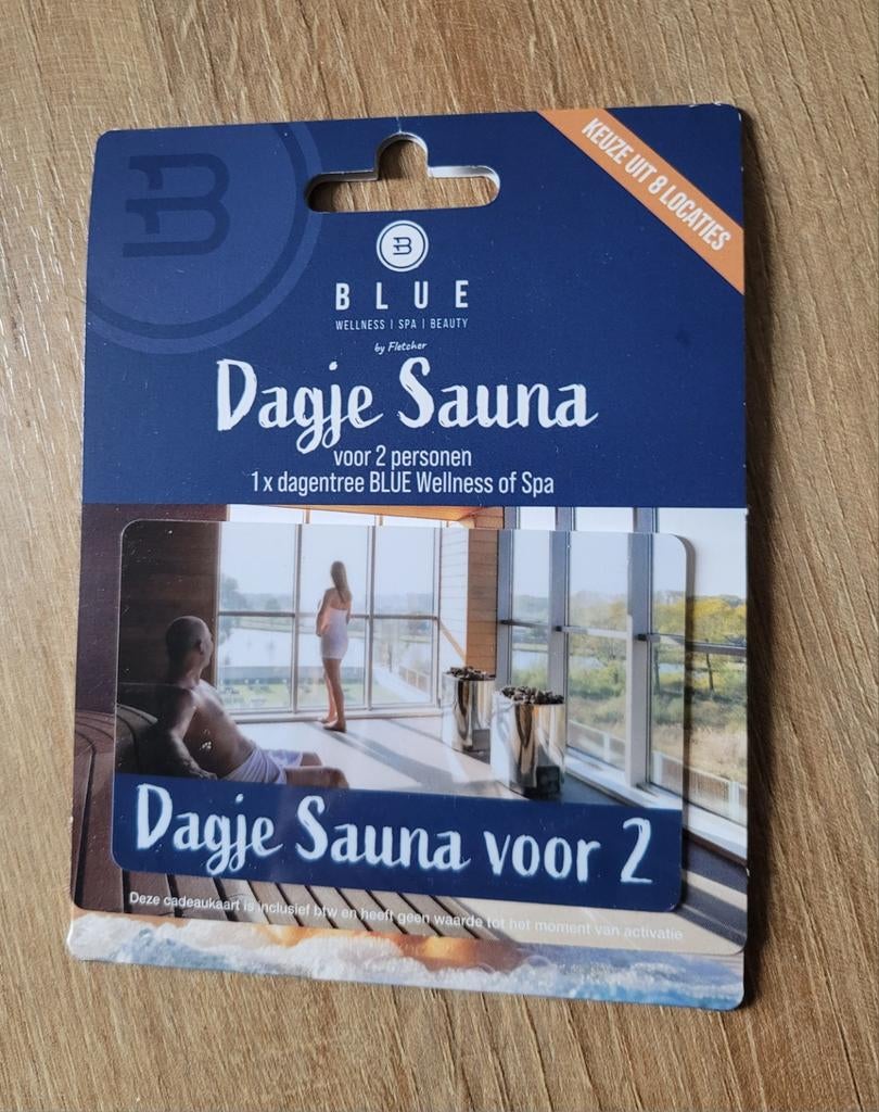 Dagje sauna voor 2 - BLUE wellness (ophalen indien mogelijk), Ophalen, Nieuw, Complete sauna
