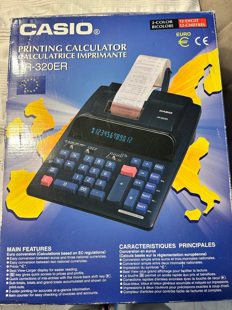 Casio DR-320ER Rekenmachine met Printer, Ophalen of Verzenden