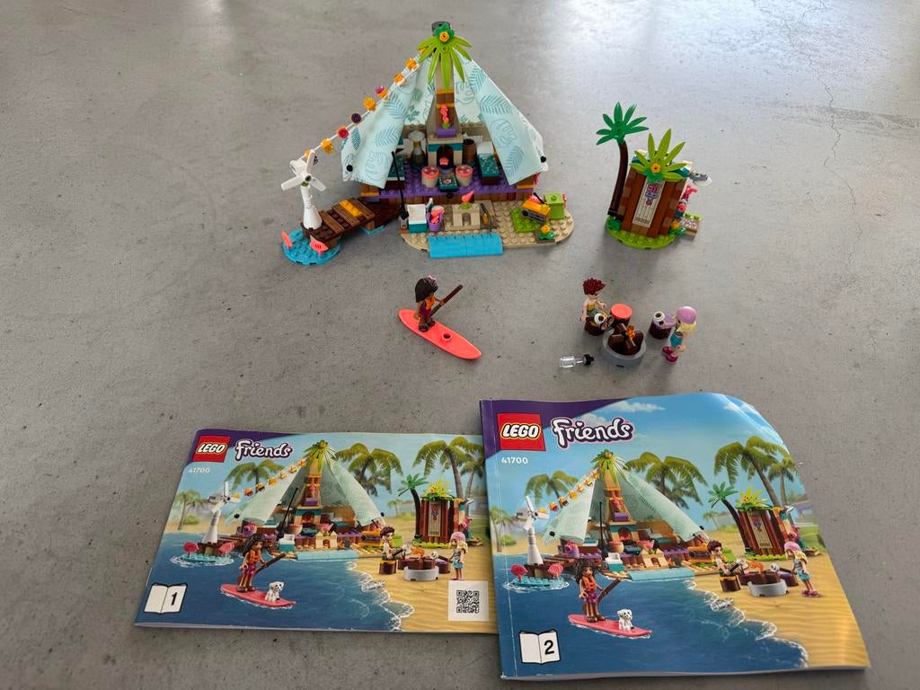 Lego Friends 41700 Strandglamping, Kinderen en Baby's, Speelgoed | Duplo en Lego, Zo goed als nieuw, Lego, Complete set, Ophalen of Verzenden