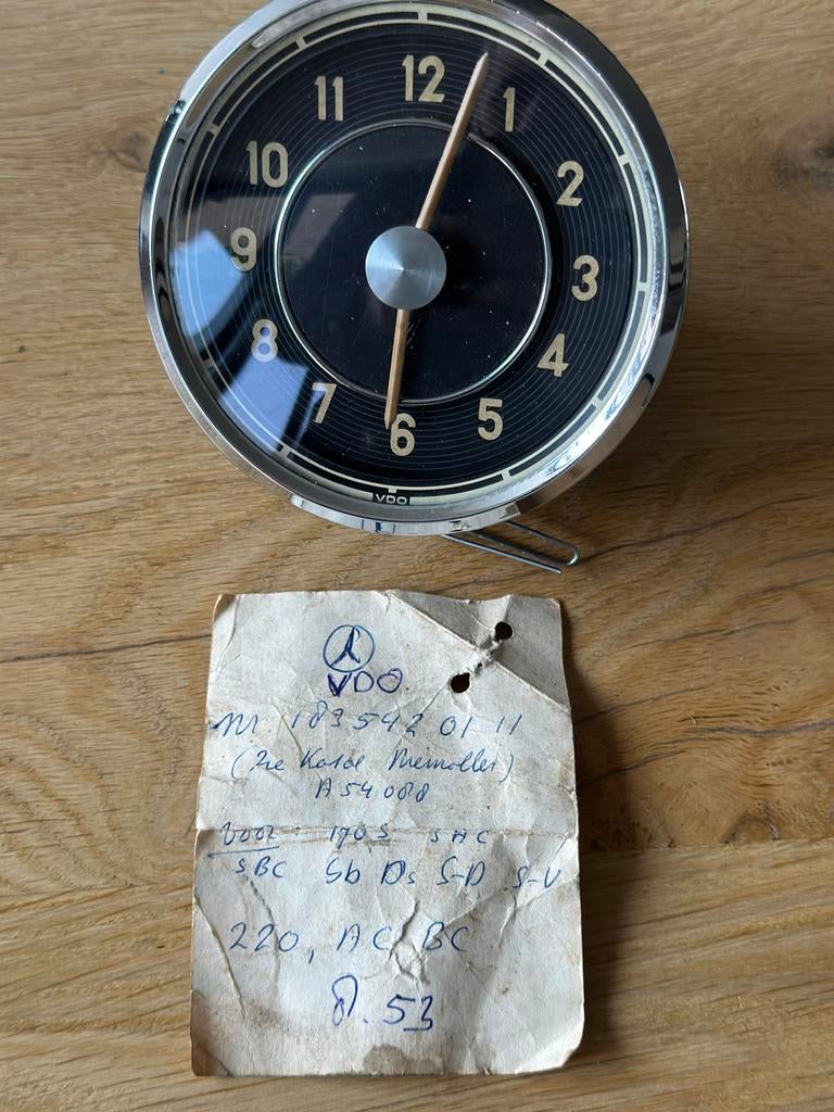 Mercedes 170 S Oldtimer Klok - Werkend!, Ophalen of Verzenden, Gebruikt, Mercedes-Benz