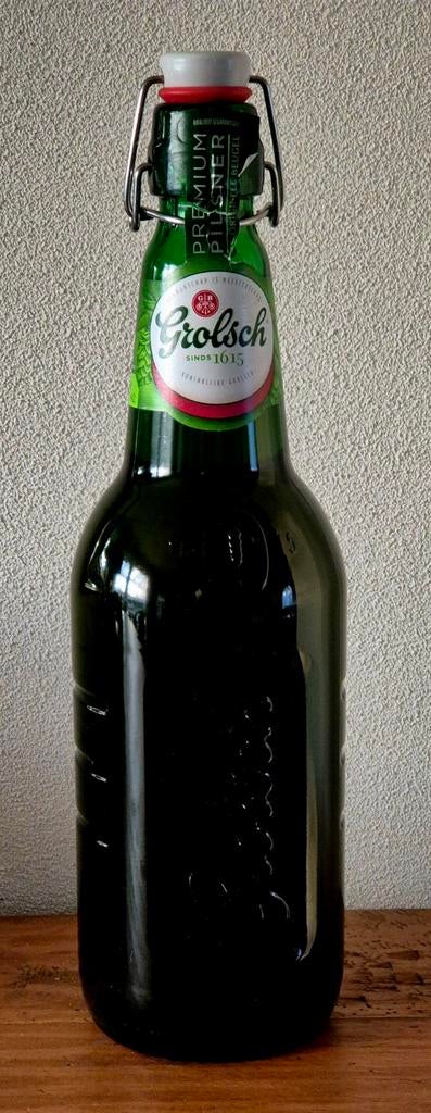 Te koop volle 1,5 ltr Grolsch bier fles uit 2021, Verzamelen, Biermerken, Ophalen of Verzenden, Zo goed als nieuw, Flesje(s), Grolsch