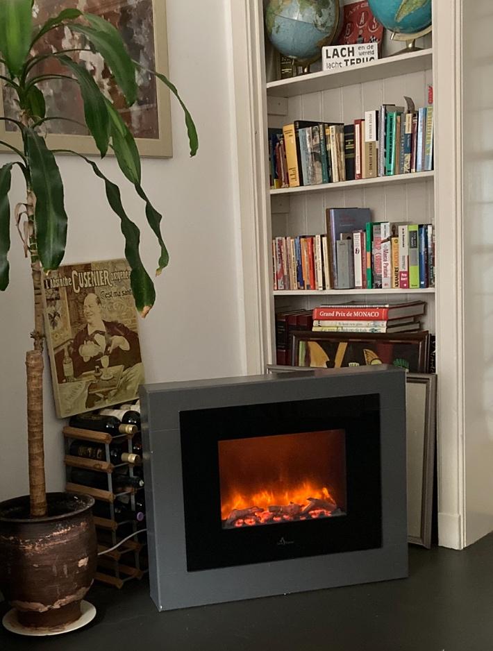 Mooie sfeerhaard, electrisch met afstandbediening livinflame, Ophalen, Zo goed als nieuw, Vrijstaande haard, Elektrische haard