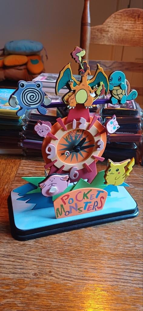 Pokemon klok TOMY vintage charizard pikachu, Ophalen of Verzenden, Zo goed als nieuw, Overige typen