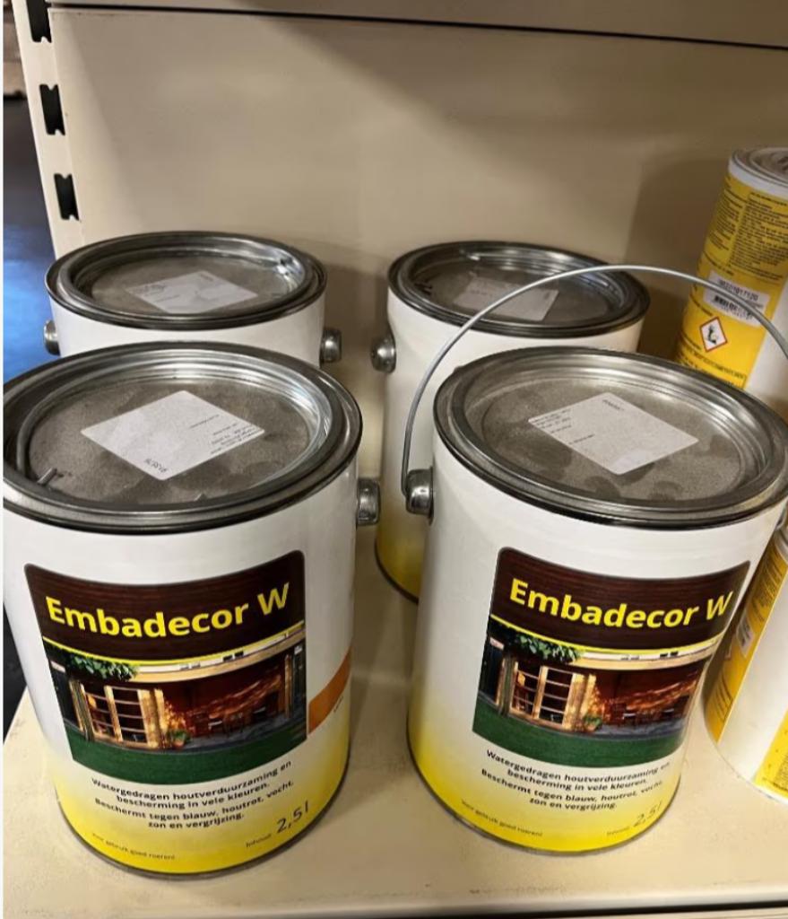 Restpartij houtbescherming, uitverkoop houtolie, beits, verf, Ophalen, Overige kleuren, -, -