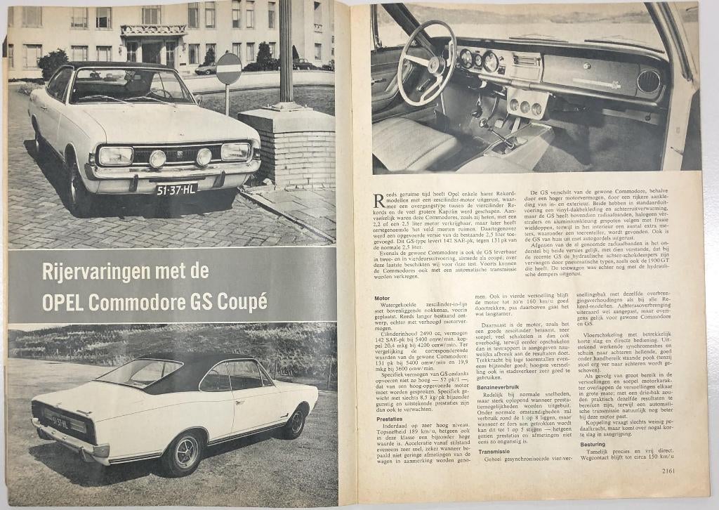 Testen van Opel Commodore A in Autovisie e.a., Boeken, Auto's | Folders en Tijdschriften, Gelezen, Opel, Ophalen of Verzenden