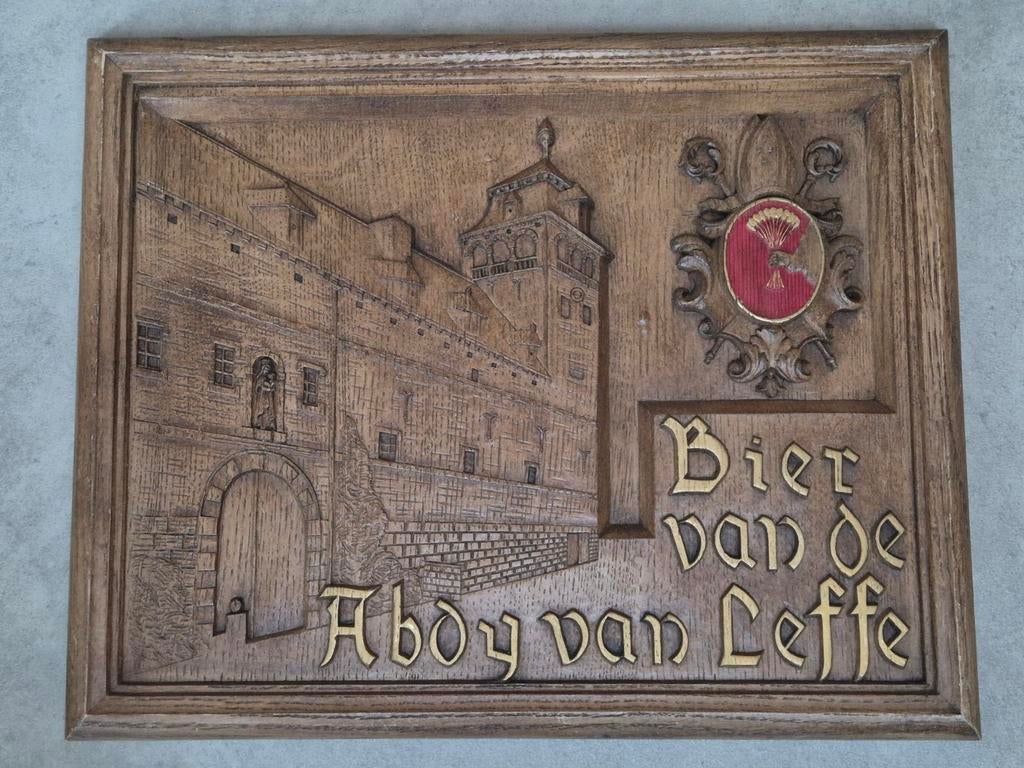Bier reclame Bier van de abdij van Leffe, Verzamelen, Ophalen of Verzenden, Reclamebord