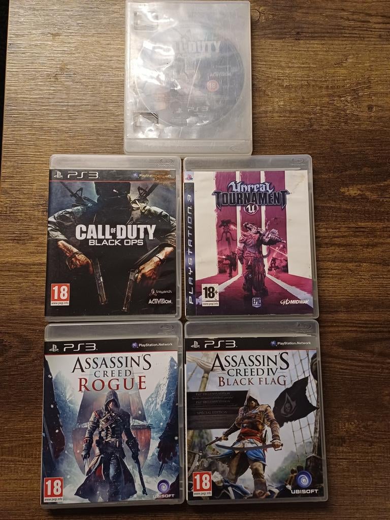PS3 game lot - x5 games Playstation 3 - Tested Work great, Avontuur en Actie, Vanaf 18 jaar, 1 speler, Ophalen of Verzenden