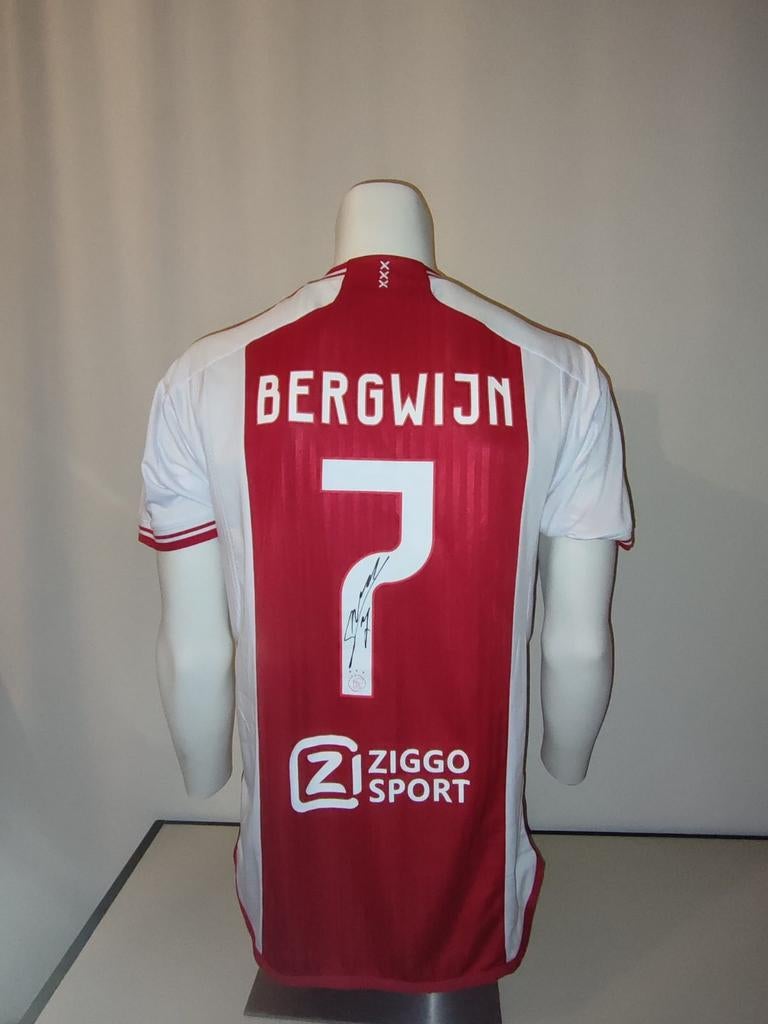 Steven Bergwijn gesigneerd Ajax shirt met coa, Verzamelen, Ophalen of Verzenden, Nieuw, Ajax, Shirt