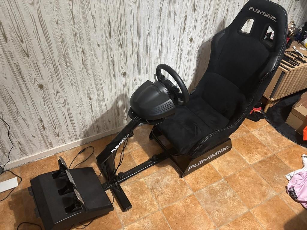 Playseat evolution racestoel + trustmaster tmx racestuur, Playseat, Ophalen, Zo goed als nieuw, Racestoel