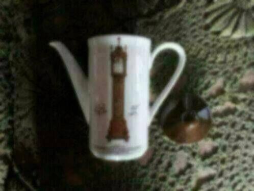Servies, koffie retro, nostalgie, klok, Antiek en Kunst, Ophalen of Verzenden