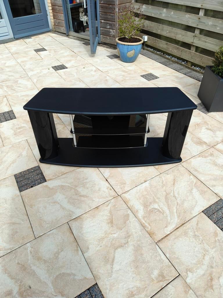 Televisie Audio meubel kleur zwart, Ophalen, 25 tot 50 cm, 100 tot 150 cm, Minder dan 100 cm