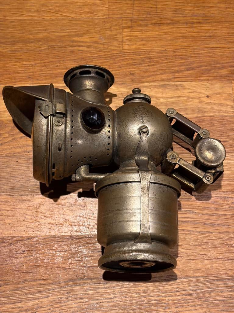 Antieke Lucas Cetyphote acetyleen carbid fietslamp No. 517, Fietsen en Brommers, Ophalen of Verzenden