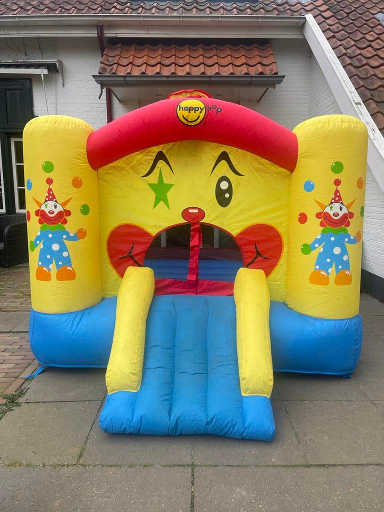 Happy Hop Springkasteel Luchtkussen met Blower, Ophalen, Zo goed als nieuw