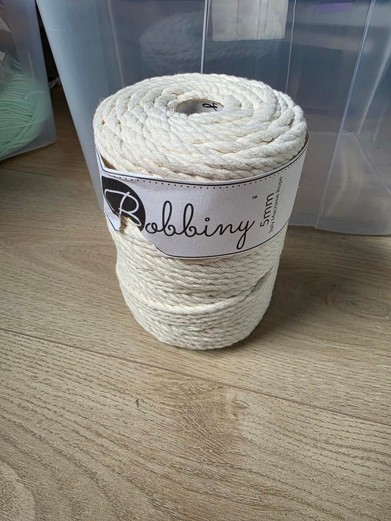 Bobbiny 5mm macrame touw, Ophalen of Verzenden, Nieuw, Materiaal