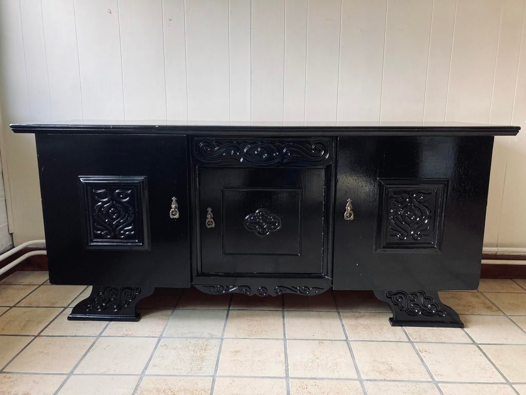 Leuke opknapper - vol houten dressoir, Huis en Inrichting, Ophalen, Gebruikt, 25 tot 50 cm, 150 tot 200 cm