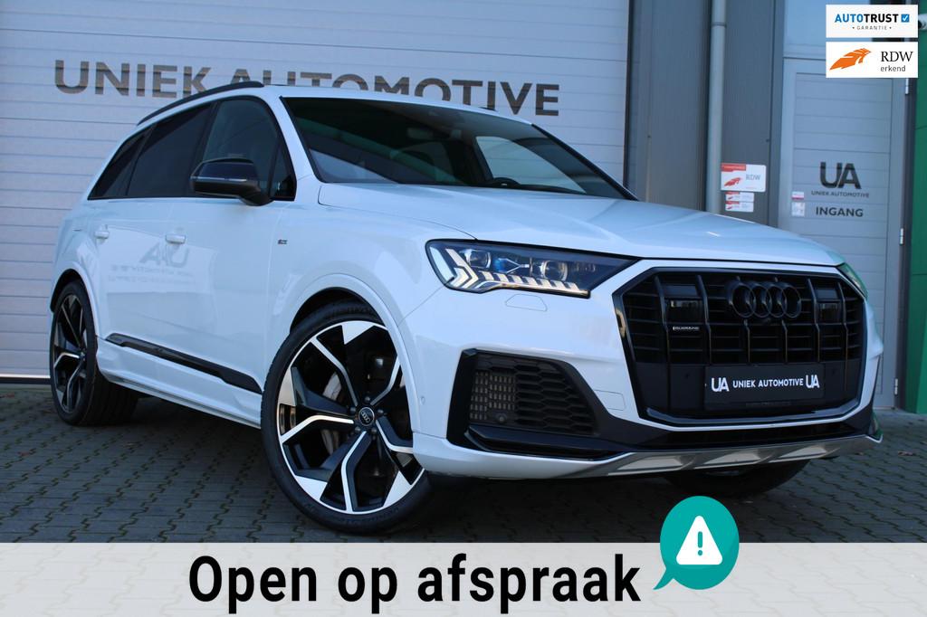 Audi Q7 55 TFSI e QUATTRO PRO LINE S | STAND | LUCHTVERING |, Automaat, USB, Gebruikt, Zwart