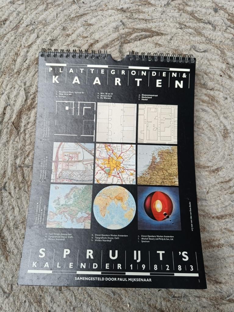 Spruijt's kalender 82-83, Ophalen of Verzenden, Maandkalender