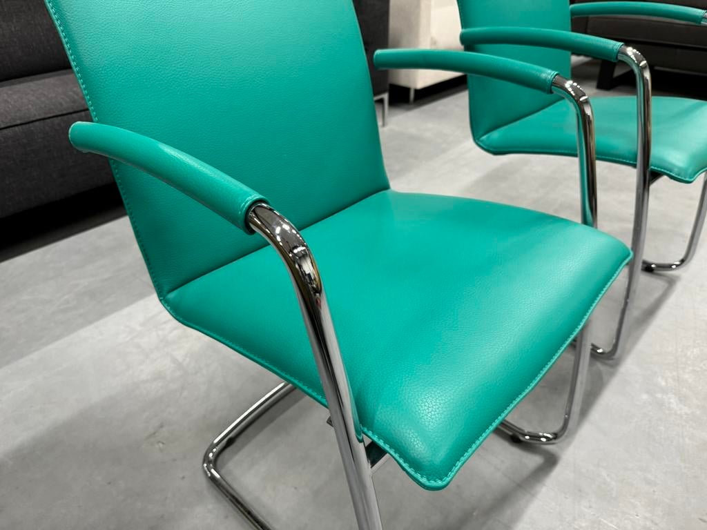 2 Nieuw Leolux Freyr eetkamerstoelen Lagoon design stoel, Huis en Inrichting, Stoelen, Leolux, Twee, Overige kleuren, Nieuw