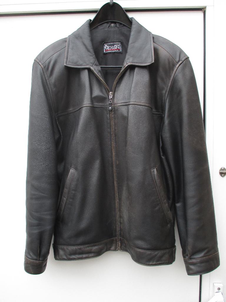 Leren colbert "Rossini", Bruin, Maat 48/50 (M), Rossini, Ophalen of Verzenden