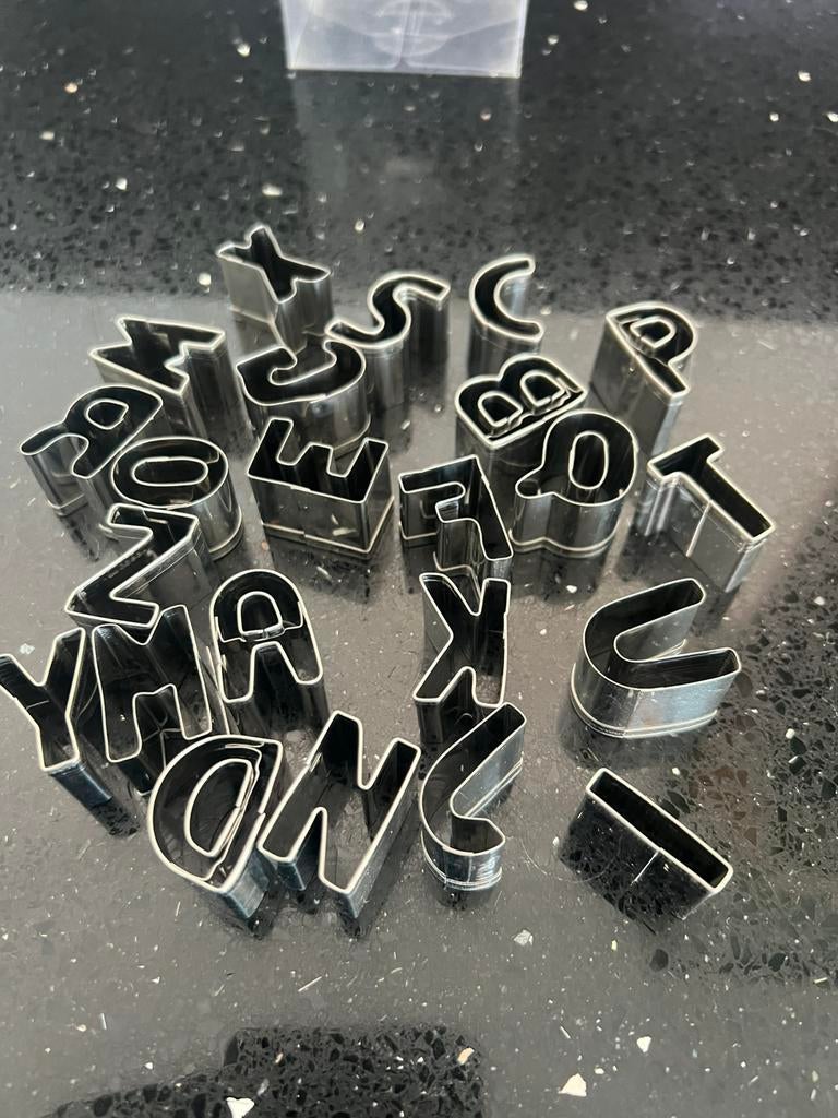 Koekjesvorm steekvorm - letters alfabet, Ophalen of Verzenden, Nieuw, Taarten of Cupcakes, Versiering