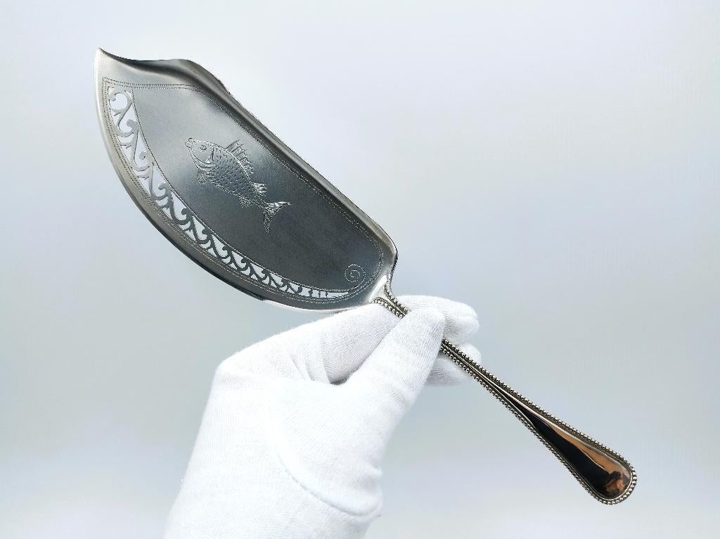 Zilveren visschep, J.A.A. Gerritsen, Zeist, 1912, Verzenden, Zilver