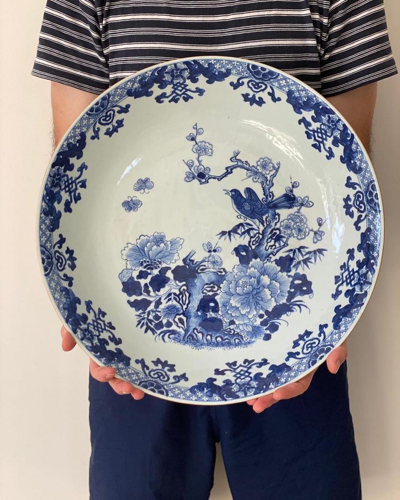 Chinese antieke bord 18eeuw Qianlong, Antiek en Kunst, Antiek | Wandborden en Tegels, Ophalen of Verzenden