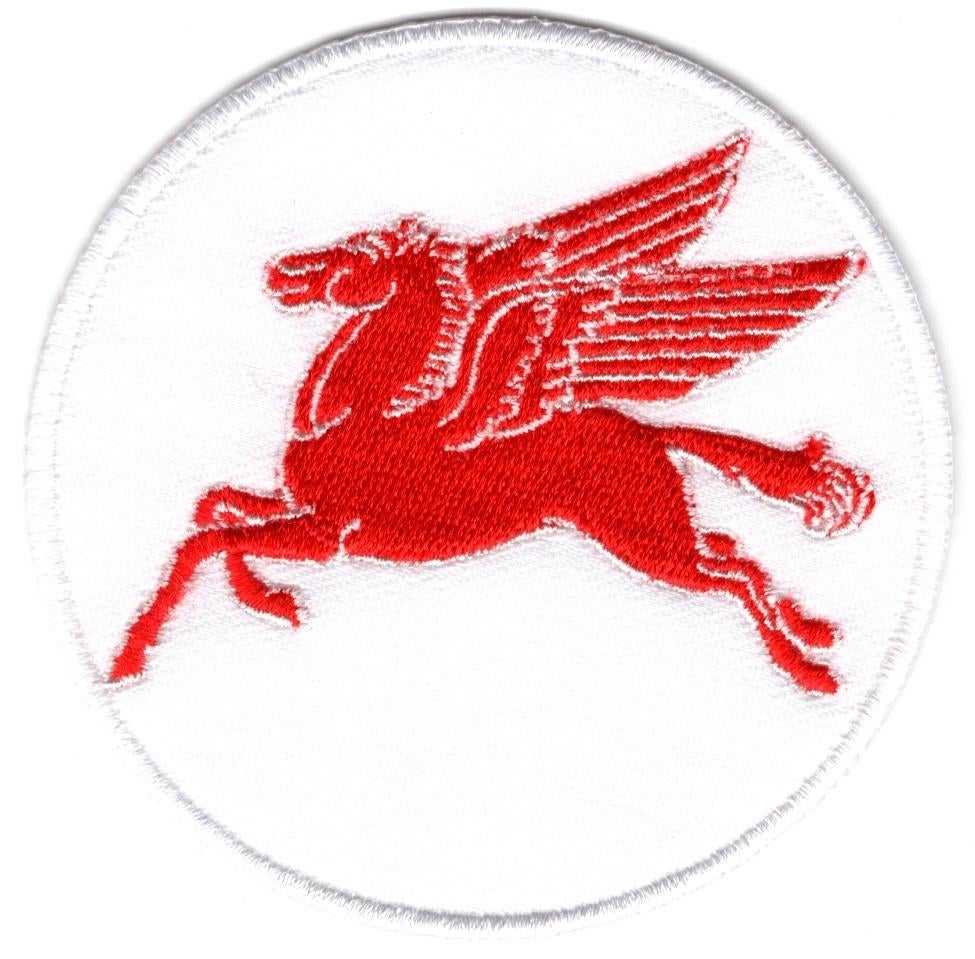 Mobiloil stoffen opstrijk patch embleem #8, Verzenden