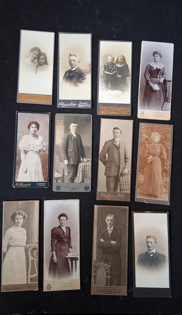 CDV portretfoto's langwerpig, Ophalen, Voor 1940, Gebruikt, Foto