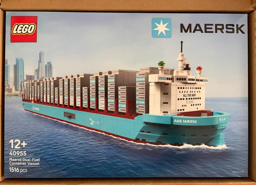 LEGO Maersk Dual-Fuel Container Vessel 40955 Nieuw in doos!, Lego, Denemarken, Nieuw, Ophalen of Verzenden