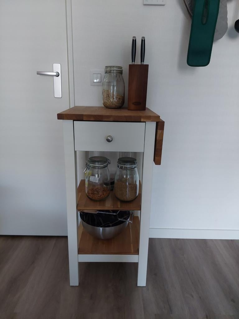 IKEA Stenstorp roltafel keuken, Ophalen, Vierkant, Minder dan 50 cm, Zo goed als nieuw