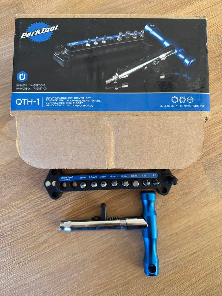 Parktool QTH-1 Quick-Change Bit Driver Set - Nieuw, Fietsen en Brommers, Fietsaccessoires | Fietsgereedschap, Ophalen of Verzenden