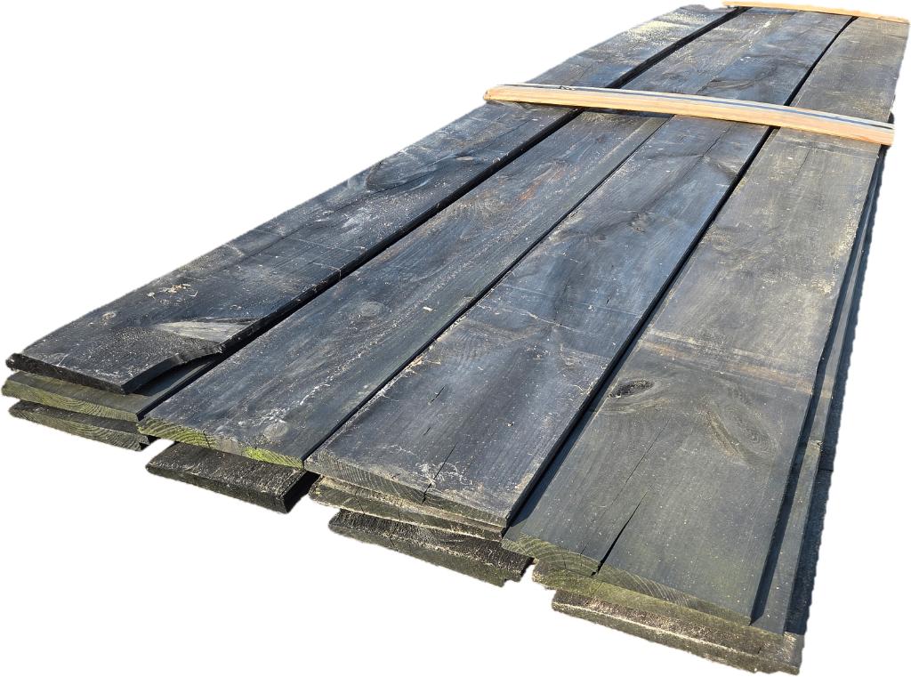 10.5 m2 Zweeds rabat  zwart geïmpregneerd - nr: TP322