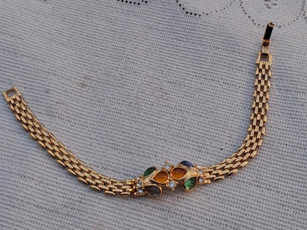 Vintage armband, Verzenden, Overige materialen, Armband, Met edelsteen