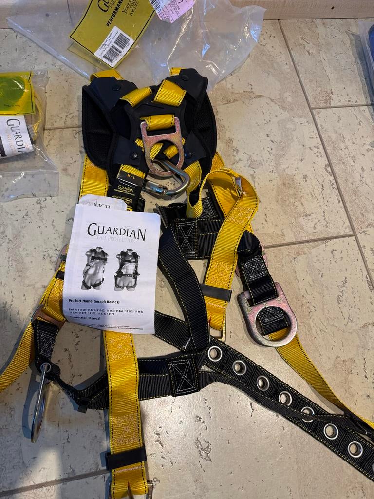 Veiligheidsharnas + schok absorberende veiligheidslijn, Ophalen of Verzenden, Nieuw