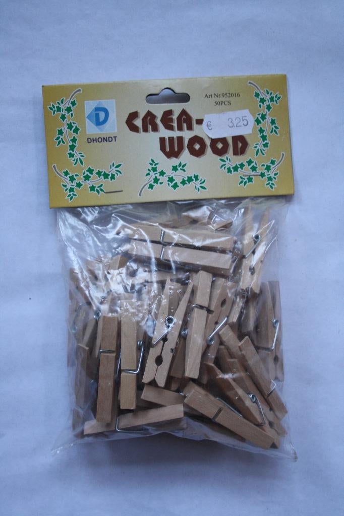 1 zakje a 50 st. wasknijpers klein, Ophalen of Verzenden, Nieuw