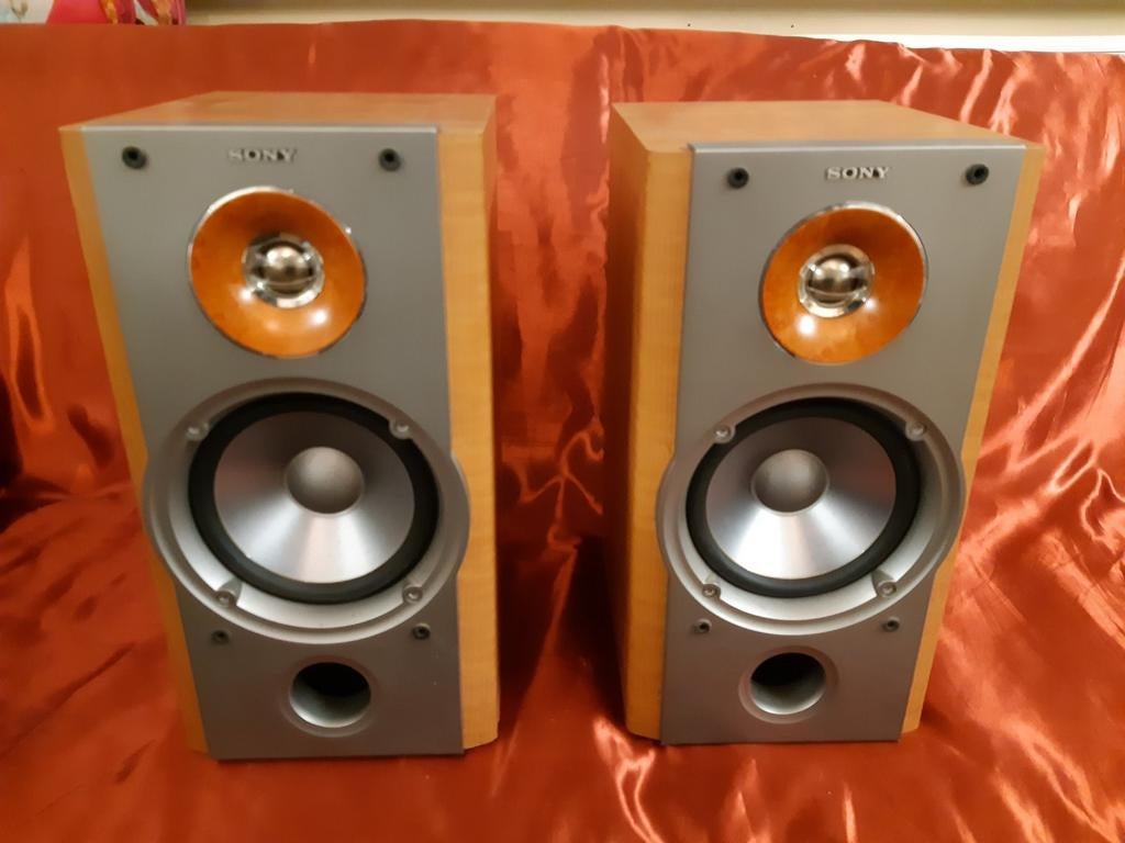 Krachtige sony speakers 40 cm hoog, Ophalen, Minder dan 60 watt, Front, Rear of Stereo speakers, Sony